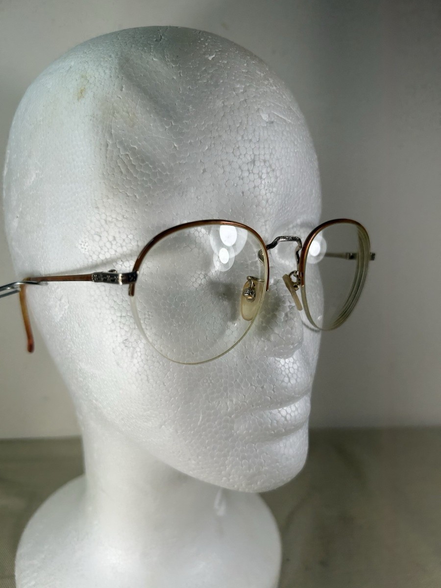Vintage Polo Ralph Lauren Classic VI Gold Tortoise Shell Round Frame Glasses Polo Ralph Lauren VI 0YG, Vintage 90s Gold Panto Round  main image 4