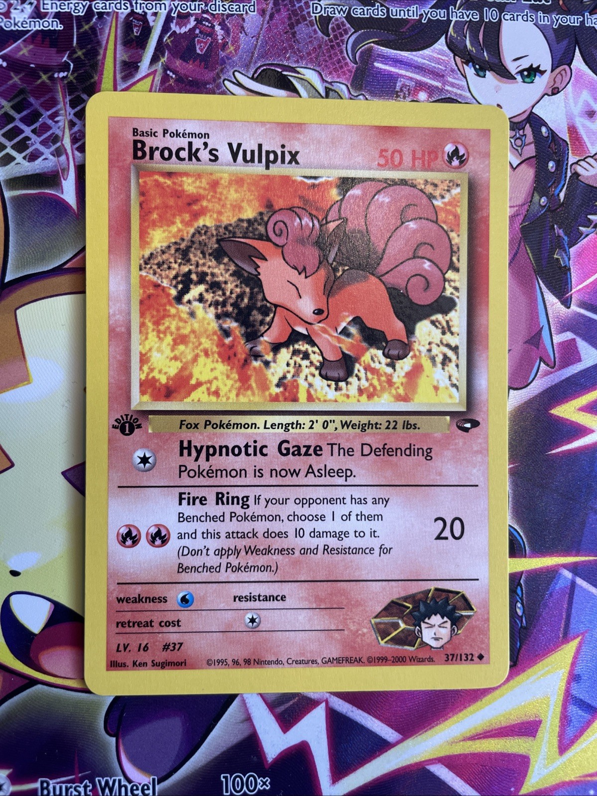 Pokemon Card - Brock's Vulpix 1st Edition Gym Challenge 37/132 NM