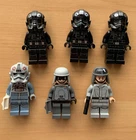 Lego Star Wars IMPERIAL PILOT LOT - 6 minifigures - AT ST, AT AT & TIE
