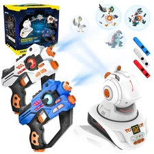 HISTOYE Laser Tag Guns Set of 2 with Projector Lazer Shooting Game for Kids T...