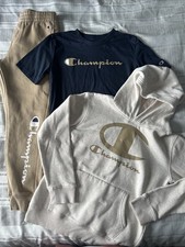 Boys Three Piece Champion Outfit Fits Like Youth Medium Hoodie Joggers Tee