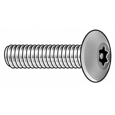 Tamper-Pruf Screws 91278 1/4''-20 X 2 In Torx Button Tamper Resistant Screw,
