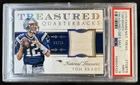 2015 National Treasures Tom Brady Treasured Quarterbacks Jersey #/15 PSA 9