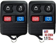 2 Replacement Keyless Entry Remote Control Key Fob Clicker Transmitter - Black