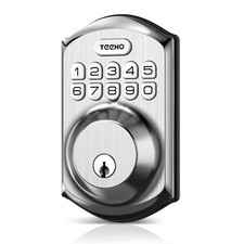 TEEHO TE001 Keyless Entry Door Lock with Keypad - Smart Deadbolt Satin Nickel 