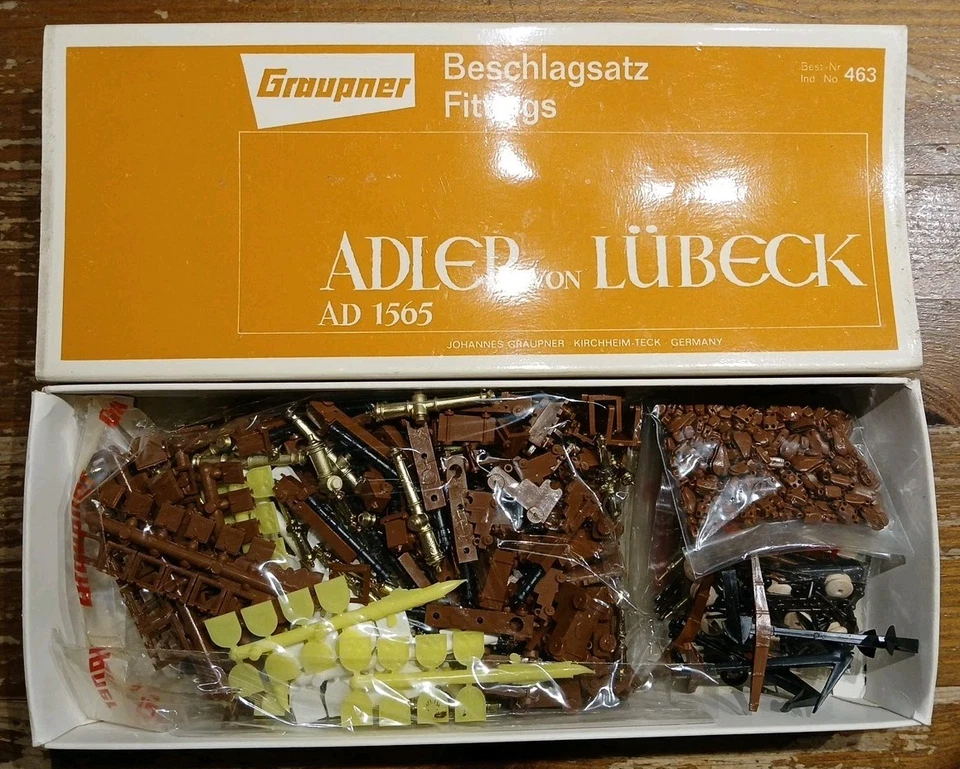 Graupner 463 Beschlagsatz Adler von Lübeck Rarität Neu/OVP - Bild 2 von 3