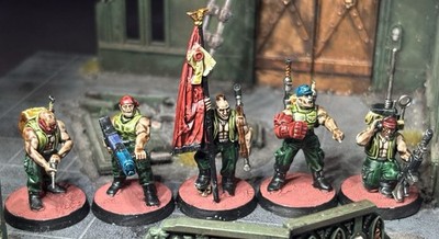 Warhammer 40k Astra Militarum CATACHAN COMMAND SQUAD Imperial Guard bemalt GW