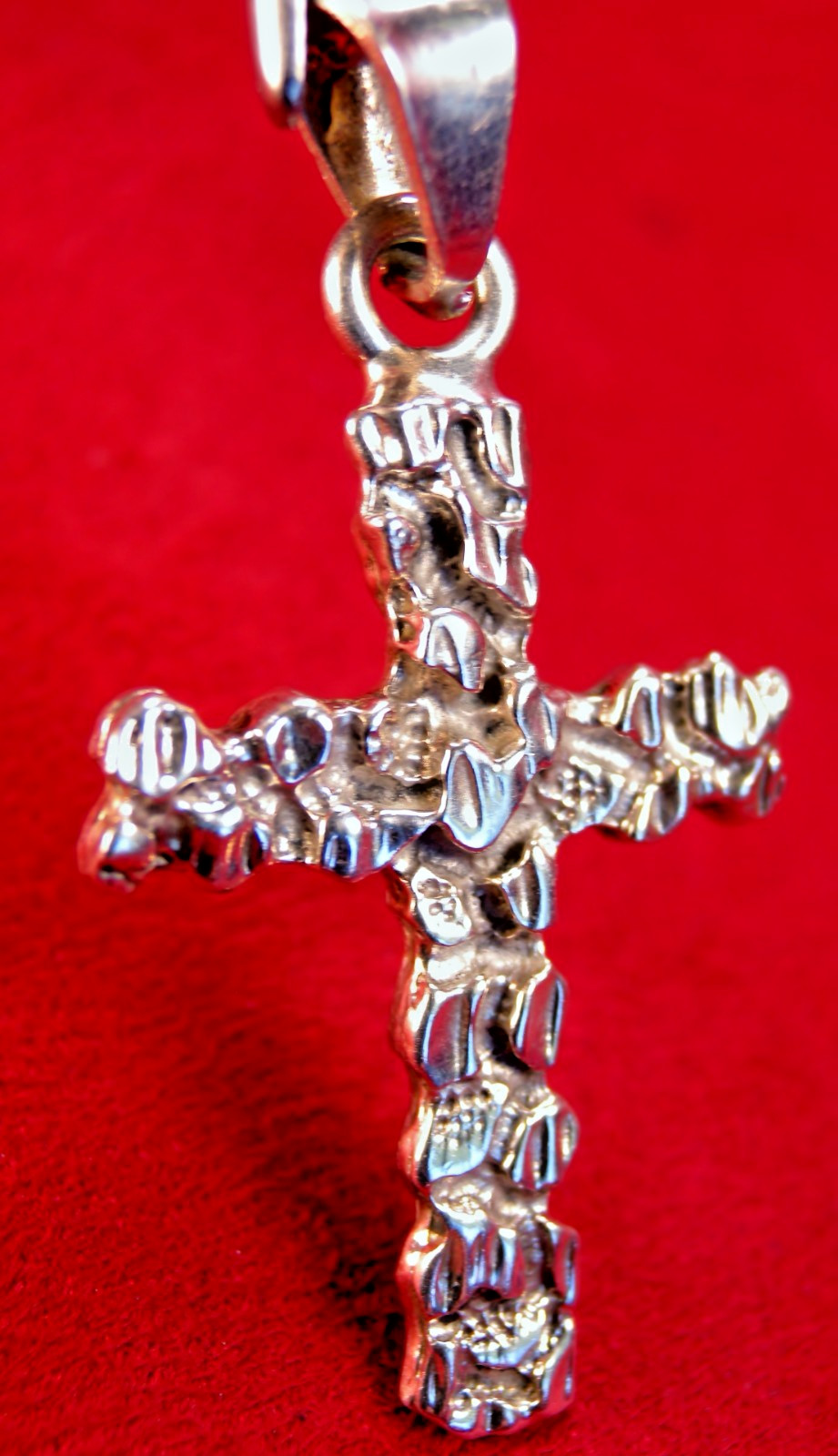 Bishop's Jerusalem  Holy Land Pilgrimage Sterling Ingot Nugget Cross Pendant