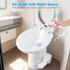 AplusChoice 20" Gravity Flush Toilet Enamel Elongated  w/ Bidet Spray Caravan — photo 4