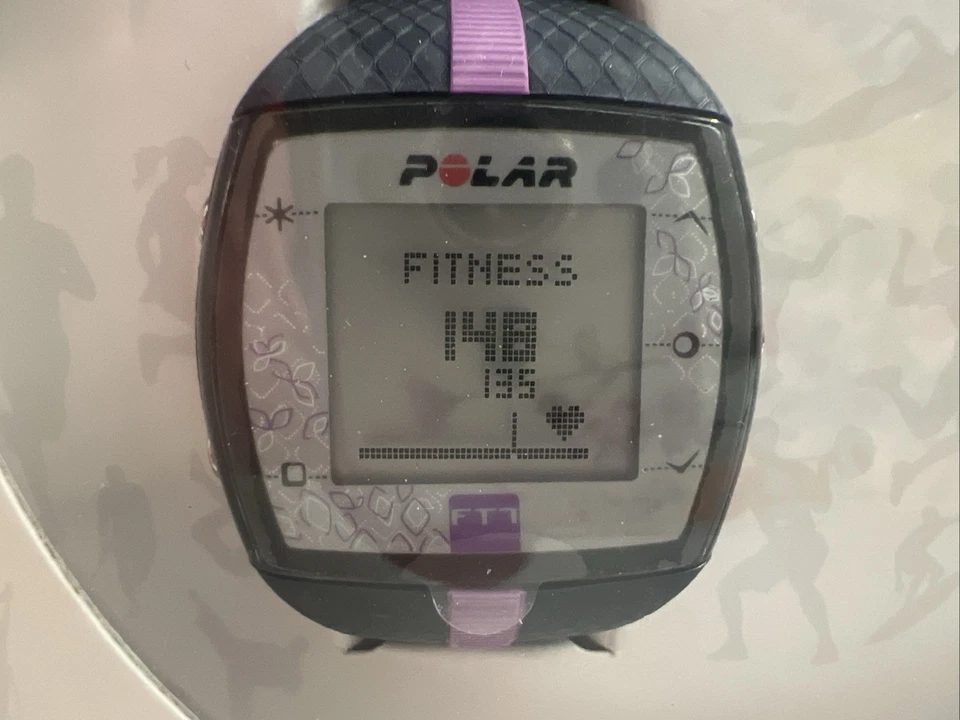 Polar FT7 Fitness Heart Rate Monitor Blue/Lilac Stripe NEW NOS - Image 2 of 4