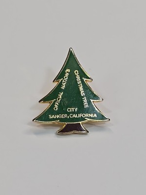 Sanger California Souvenir Lapel Pin Official Nation's Christmas Tree City
