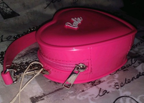 RARE BARBIE JELLY 💓 Forme Miniso Rose/Argent Chaîne X-body Sac fourre-tout ÉPUISÉ NEUF - Photo 17/24