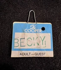 SKI COOPER Vtg 1980’s Ski Lift Ticket COLORADO Resort Souvenir Travel ‘Becky’