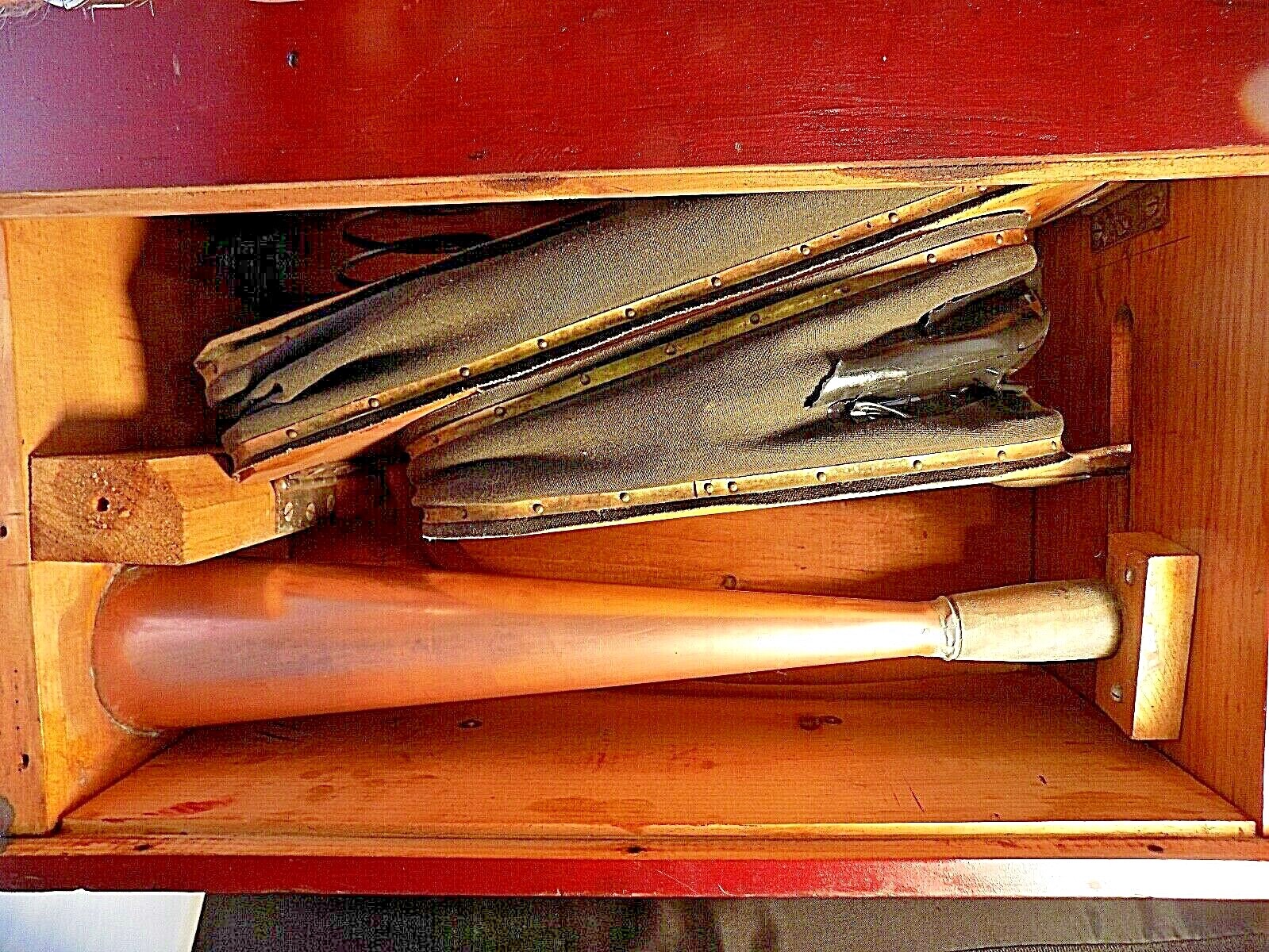 NAUTICAL FOG HORN, 1901 L.D. LOTHROP HAND CRANK M.V. GLORIETTA Ship's