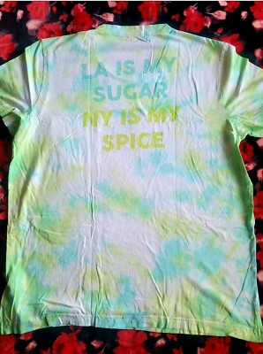NEW Victoria's Secret PINK Campus Tee Shirt Green Tie Dye EXTRA LARGE XL VS