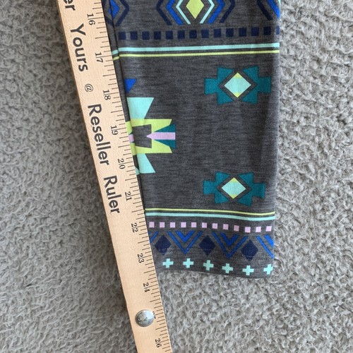 Justice Printed Legging Girls Size L (12/14) New With Tags Gray Geometric - Picture 5 of 16