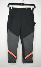 Reebok Women Straight Leg Elastic Waist Tight Fit Activewear Pull On Capri XS