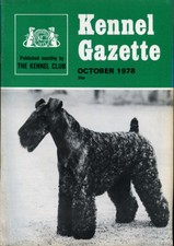 KERRY BLUE TERRIER on the Cover of KENNEL GAZETTE Cotober 1981 KC Publication