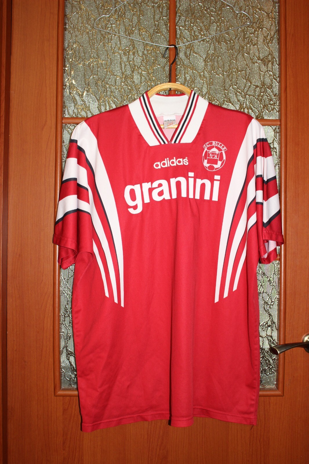 Vintage Swiss football 1996 FC Bulle Game Worn Match Shirt jersey #2 - size L