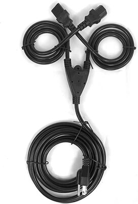 [UL Listed] Omnihil 10FT 3 Prong Power Cord Splitter   for HP P24 G5 FHD Monitor