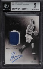 2015 Panini Noir Kristaps Porzingis ROOKIE RC PATCH AUTO /99