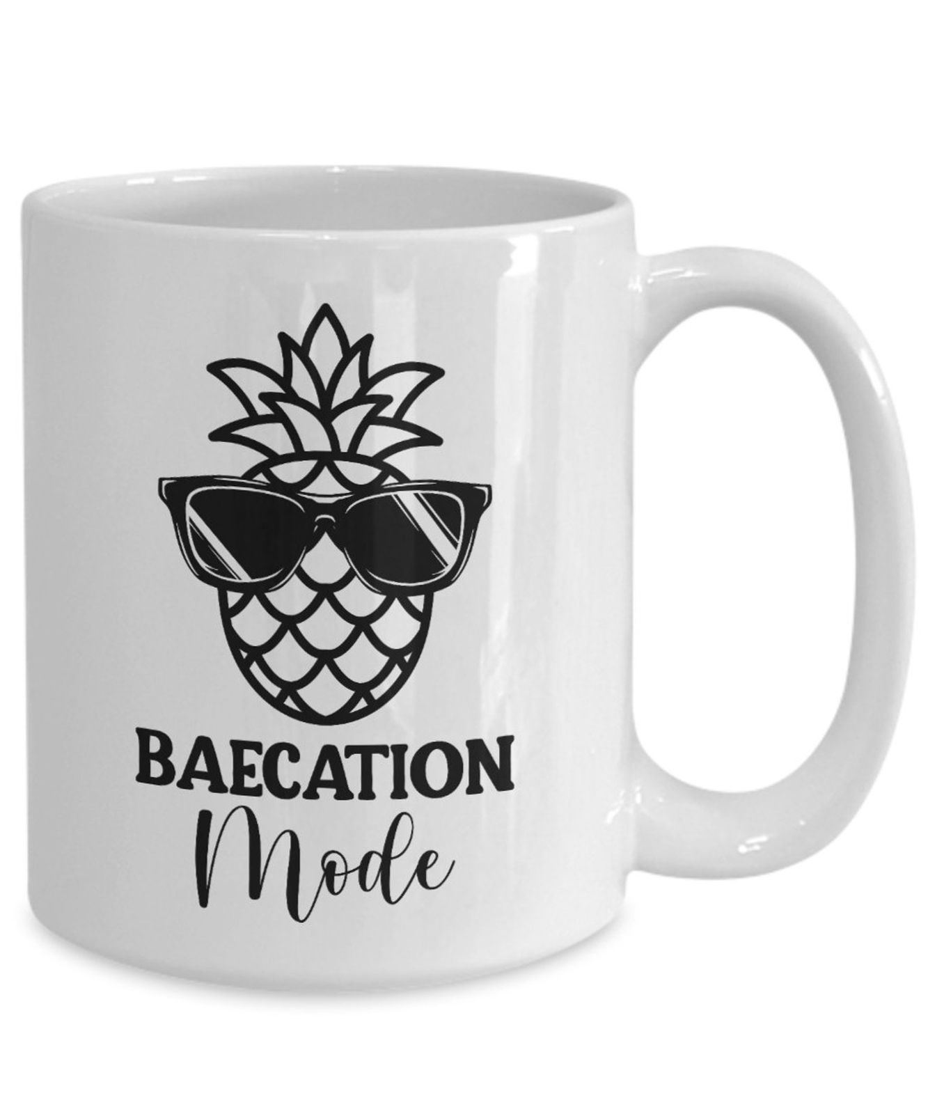 Baecation Mode Coffee Mug Pineapple Mug Beach Mug For Boyfriend Vacation Gift Fo