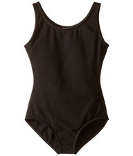 New 100 Capezio Kids Big Girls' Black Classic High-Neck Tank Leotard Size Large