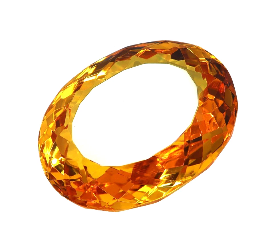 1600 Ct Natural Citrine Certified Brazilian Yellow Oval Cut Loose Gemstone - Image 3 of 4