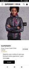 Superdry Polar Power Puffer Jacket. Colour Black Carbon.