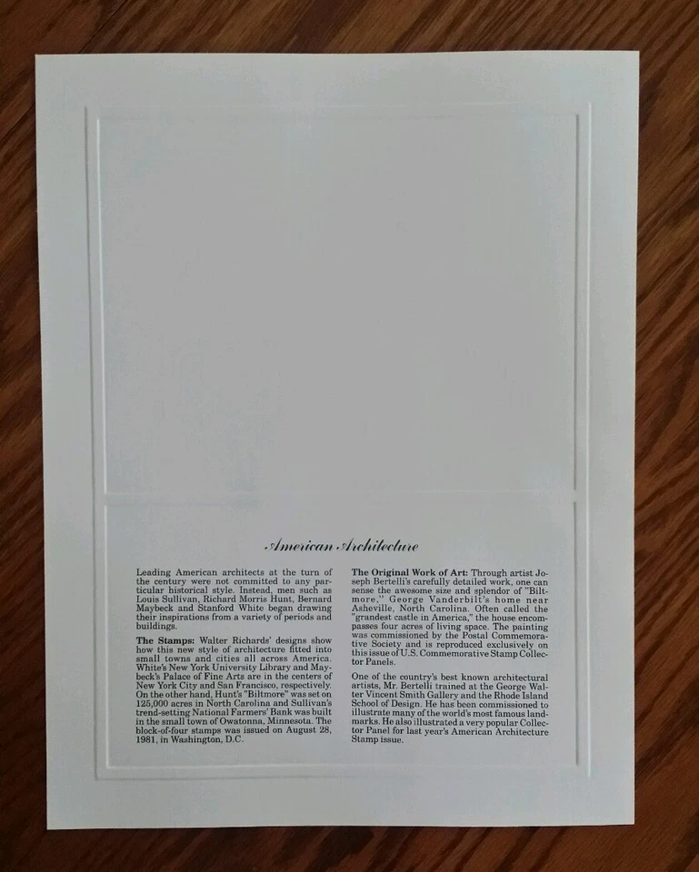 MINT US STAMPS PANEL 1981 18c ARCHITECTURE SCOTT # 1928-1931 BLOCK MNH - Image 4 of 4