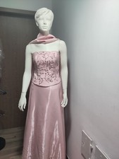 Abendkleid 36 festlich Rose Stola Verlobung Zweiteilig 