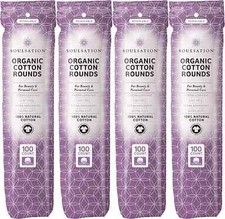 Organic Cotton Rounds, 400 Count - Makeup Remover Pads for Face, Lin