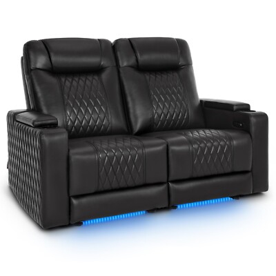 Lovupet Electric Power Loveseat Recliner Sofa with Adjustable Headrest  HTS830