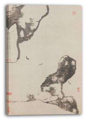Kunstdruck Bada Shanren - ( ) Fische und Felsen