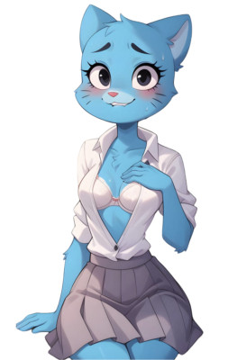 Nicole Watterson Gumball Waifu Weatherproof Anime Sticker 6'' Car Decal