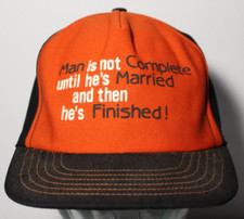 1980s Old Vintage Married Man is Finished Snapback Trucker Hat Cap Made in USA