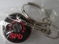 Einkaufswagenchip: " SPD " Sozialistische Partei Deutschlands, mit Loch