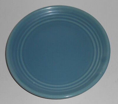 Vintage Bauer Pottery 3rd Period Ring Ware Lt Blue Salad Plate