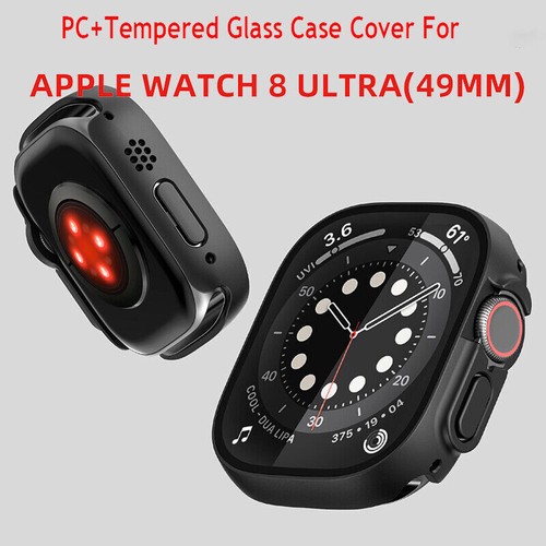 PC Full Cover Case Tempered Screen Protector For Apple Watch Series 8 Ultra 49MM - Photo 9 sur 14