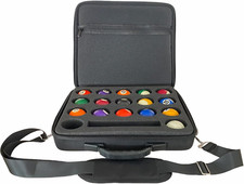 Pool Balls Carrying Case Hard Billiard Adjustable Shoulder Strap EVA Travel One