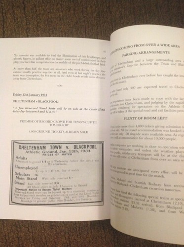 NEW Softback book - Cheltenham Town v Blackpool - FA Cup 3rd Round 1934 - Picture 5 of 6
