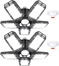 LED Garage Lights 2 Pack,Ceiling LED Shop Light 160W 16000LM 6500K Screw in Led