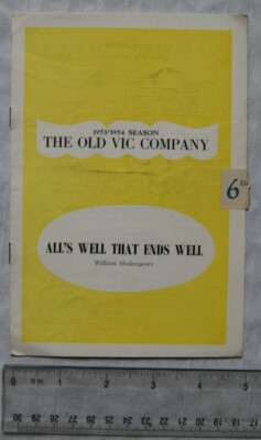 1953/54 Programm Alles gut das endet gut, Das alte Vic Theater