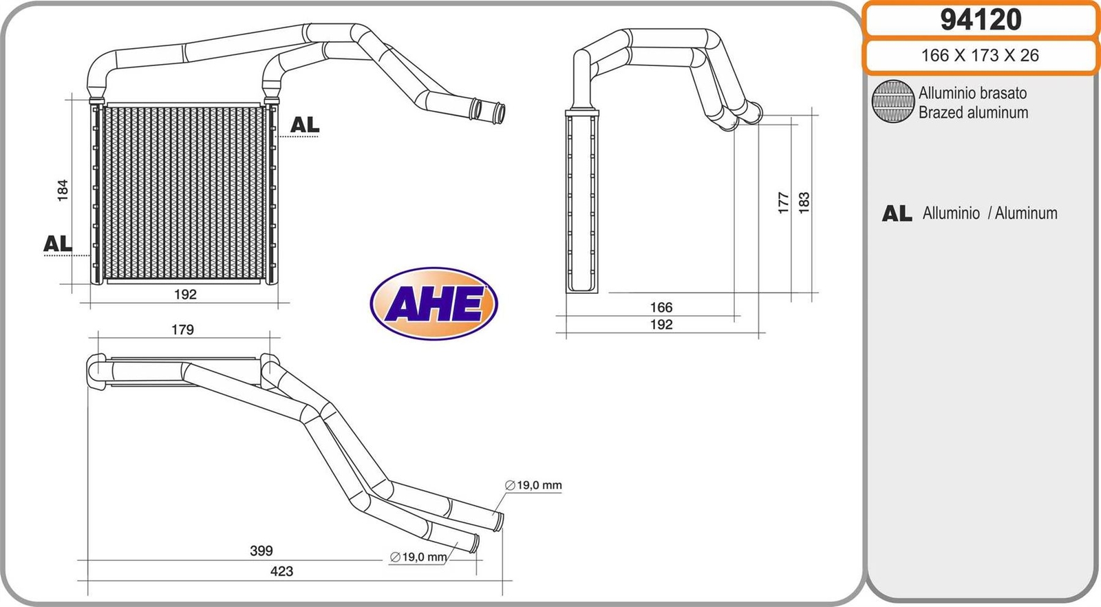 Radiateur de chauffage Kia Soul II 1.6 en aluminium à haute performance