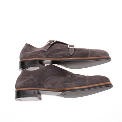 Di Bianco NWB Isernia Suede Double Monk Strap Dress Shoes Size 9.5 US In Brown Di Bianco NWB Isernia Suede Double Monk Strap Dress Shoes  main image 4