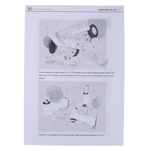 1:1 Paper Model Fake Security Dummy Surveillance Camera Security Model Puzzi-ja - Picture 5 of 12
