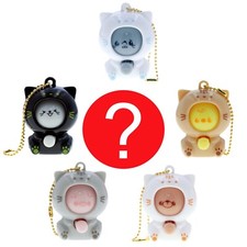 Japanese Blind Box Cute Emoji Cat Keychain Charm 1 Random Mini Figure