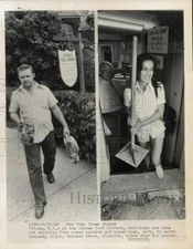 1974 Press Photo Residents Renting Tools at Cohoes Tool Library in New York