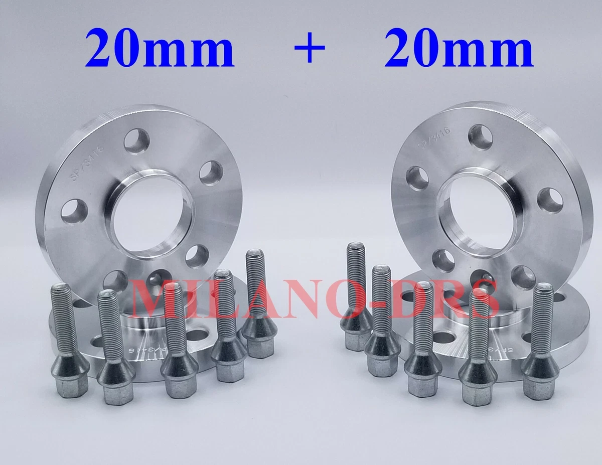 KOSKO Coppia Distanziali Ruote 16 Mm Per Jeep Compass II (MX) Dal 2017 - Alluminio Con Bulloni Conici