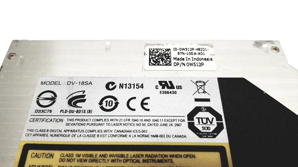 Dell Latitude E6400 E6510 Atg Laptop Drive DV-18SA D5M0T 0D5M0T W512P 0W512P - Image 3 of 4